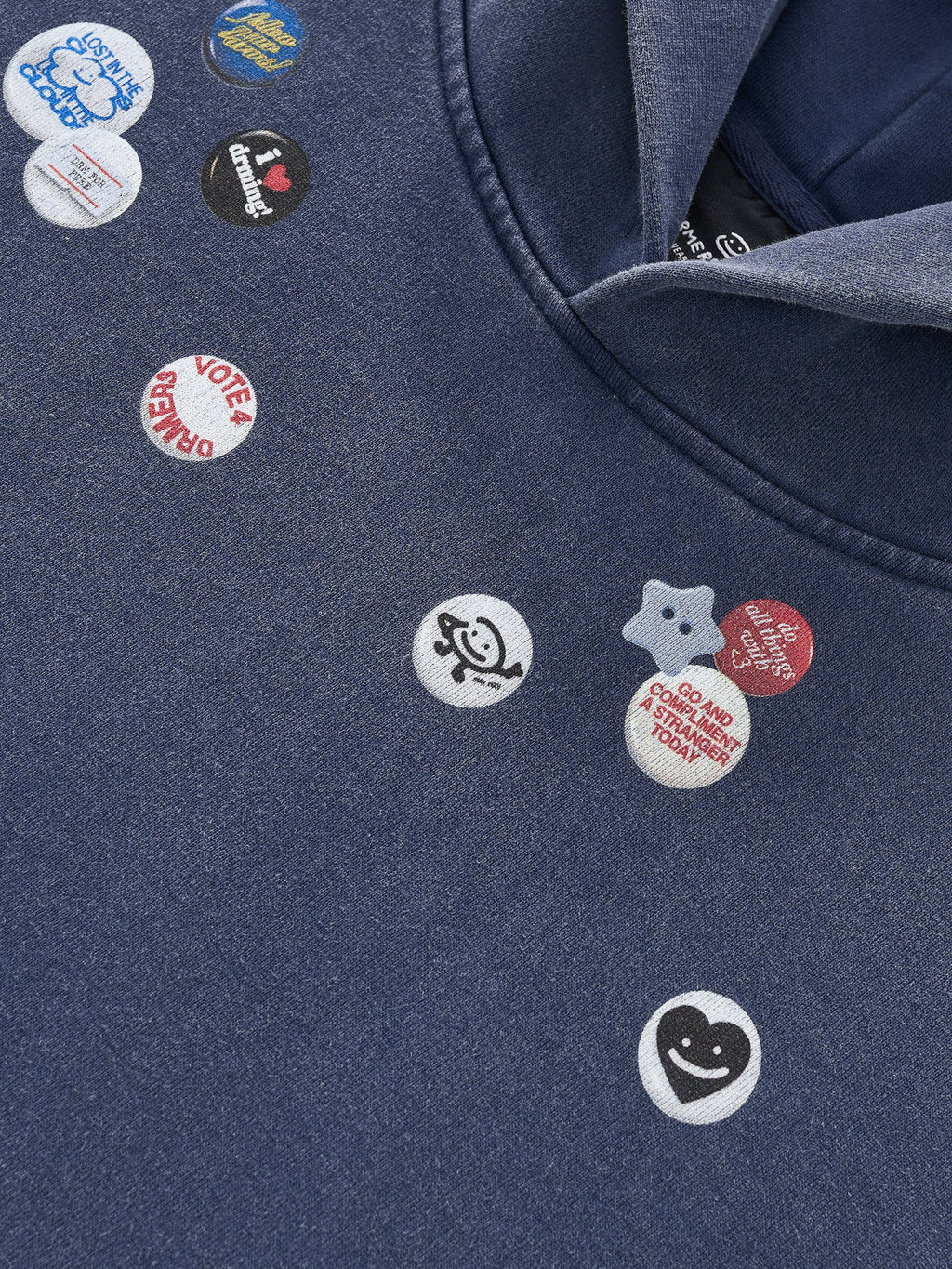 PIN HOODIE - VINTAGE NAVY
