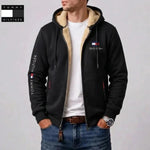 Men's Contrast-Lined Full-Zip Hooded Jacket