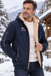 Men's Contrast-Lined Full-Zip Hooded Jacket
