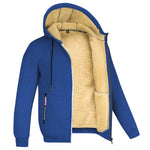 Men's Contrast-Lined Full-Zip Hooded Jacket