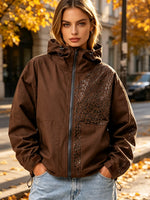 Water Reactive Cheetah Rain Jacket