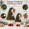 Christmas Porch Decor – Evergreen Gnome & Whimsical Elf Tree