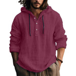 Men's Cotton-Linen Hoodie – Lightweight Everyday Layer
