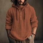 Men's Cotton-Linen Hoodie – Lightweight Everyday Layer