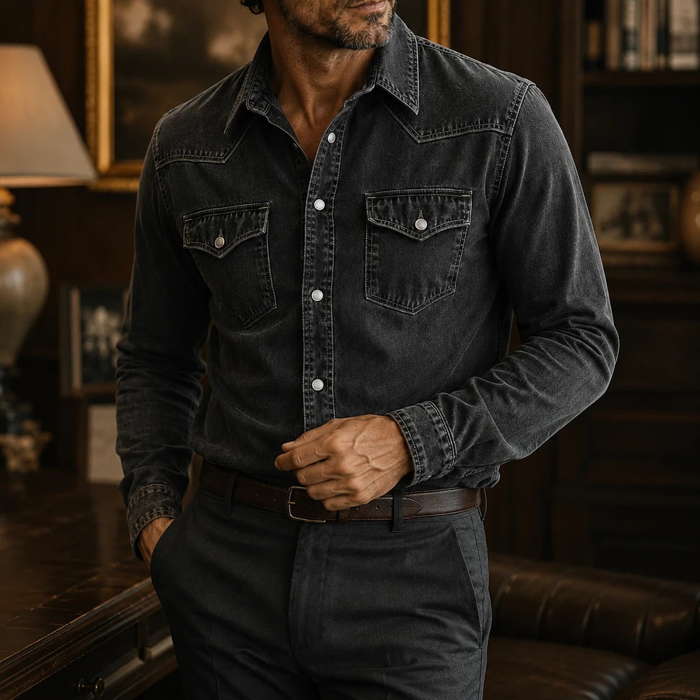 Relaxed Denim Overshirt – Vintage-Inspired Everyday Layer