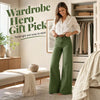 Waisted Wide-Leg Denim Jeans