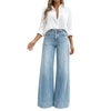 Waisted Wide-Leg Denim Jeans