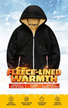 Men's Contrast-Lined Full-Zip Hooded Jacket