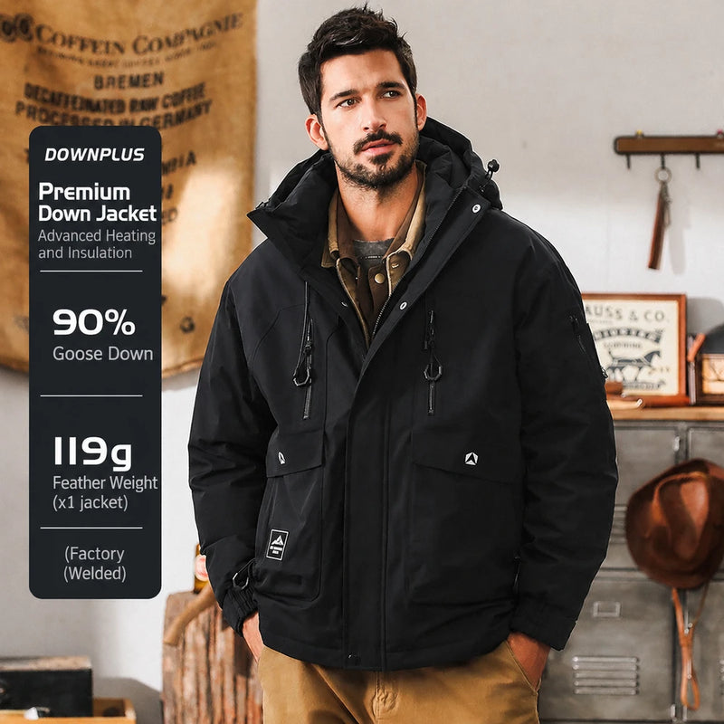 Down jacket 2026 new graphene outdoor functional hooded jacket
