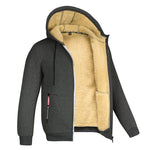 Men's Contrast-Lined Full-Zip Hooded Jacket
