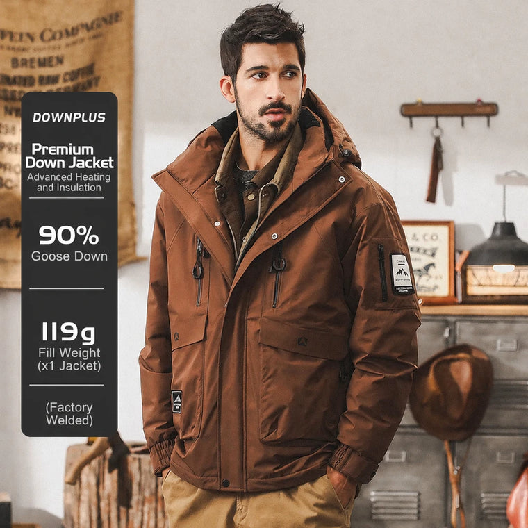 Down jacket 2026 new graphene outdoor functional hooded jacket