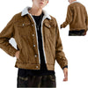 Kingapril Men's Sherpa Lined Denim Jacket Warm Casual Trucker Jacket