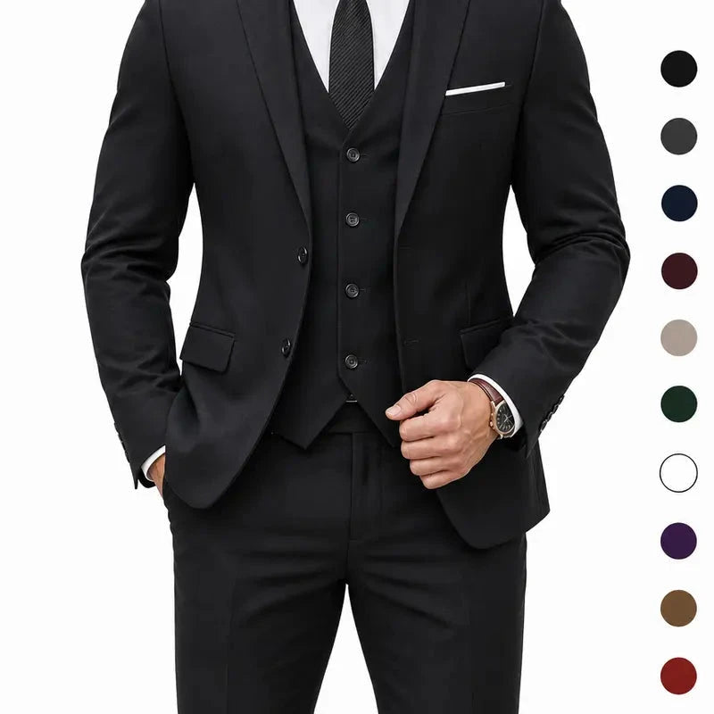 YND Men’s 3-Piece Slim Fit Formal Suit Set