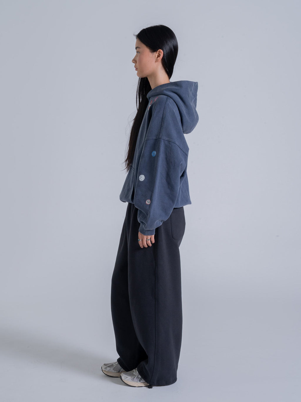 PIN HOODIE - VINTAGE NAVY