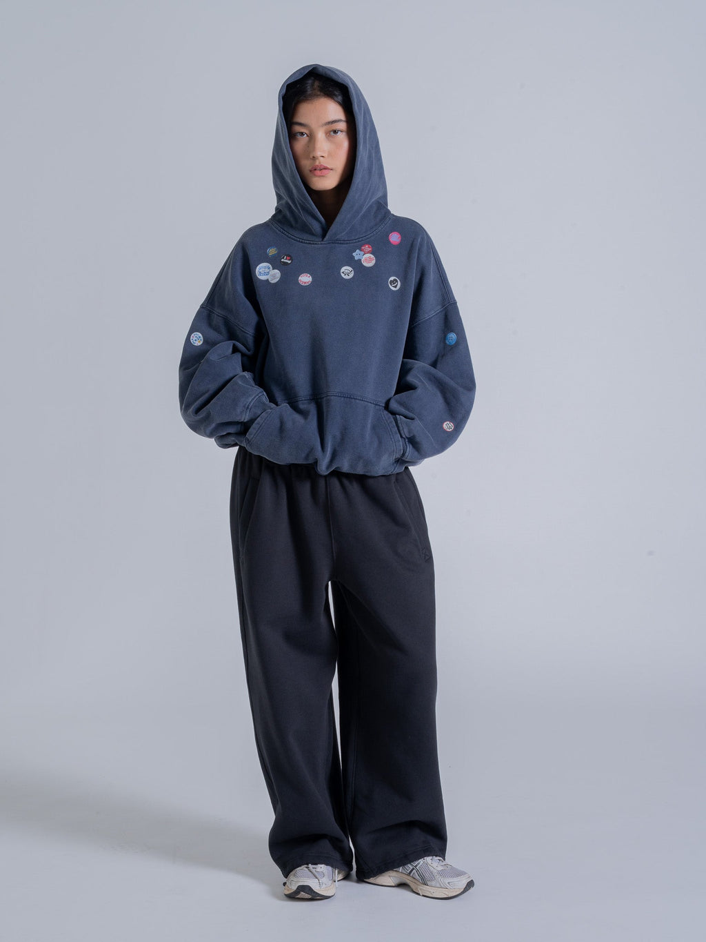 PIN HOODIE - VINTAGE NAVY
