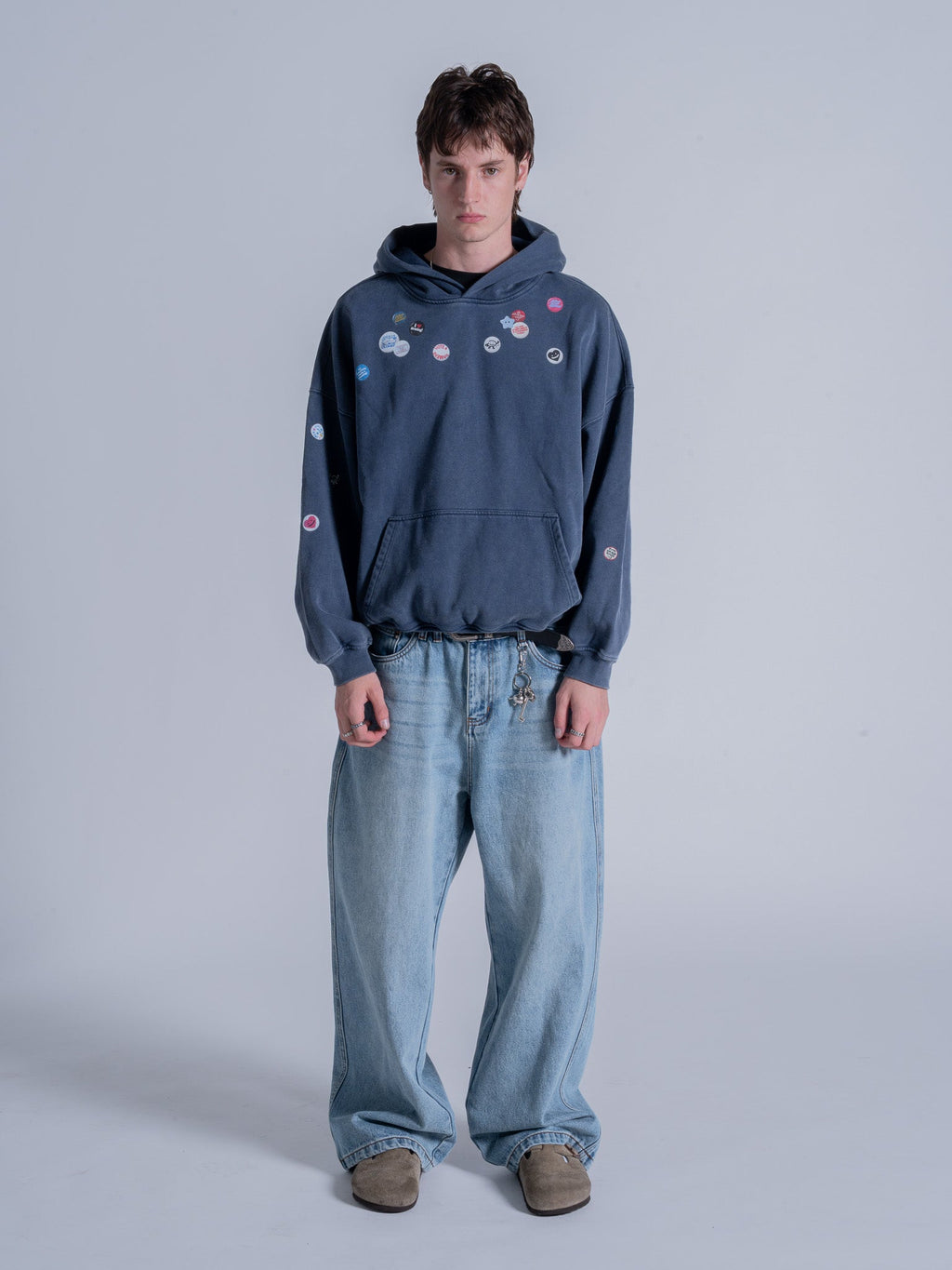 PIN HOODIE - VINTAGE NAVY