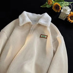 Corduroy Polo Collar Jacket – Vintage Casual Outerwear