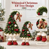 Christmas Porch Decor – Evergreen Gnome & Whimsical Elf Tree