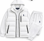 Men's Heritage  3-Piece Hooded Tracksuit Set with Puffer Vest