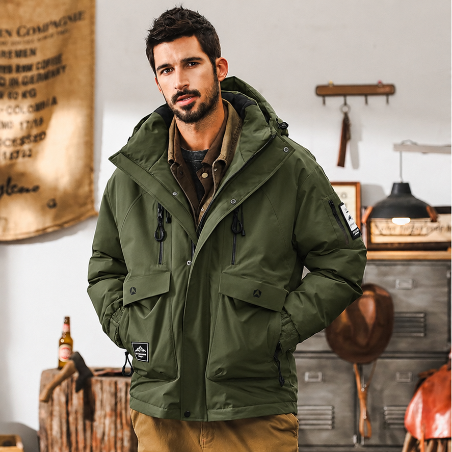 Down jacket 2026 new graphene outdoor functional hooded jacket