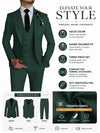 YND Men’s 3-Piece Slim Fit Formal Suit Set