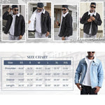 Kingapril Men's Sherpa Lined Denim Jacket Warm Casual Trucker Jacket